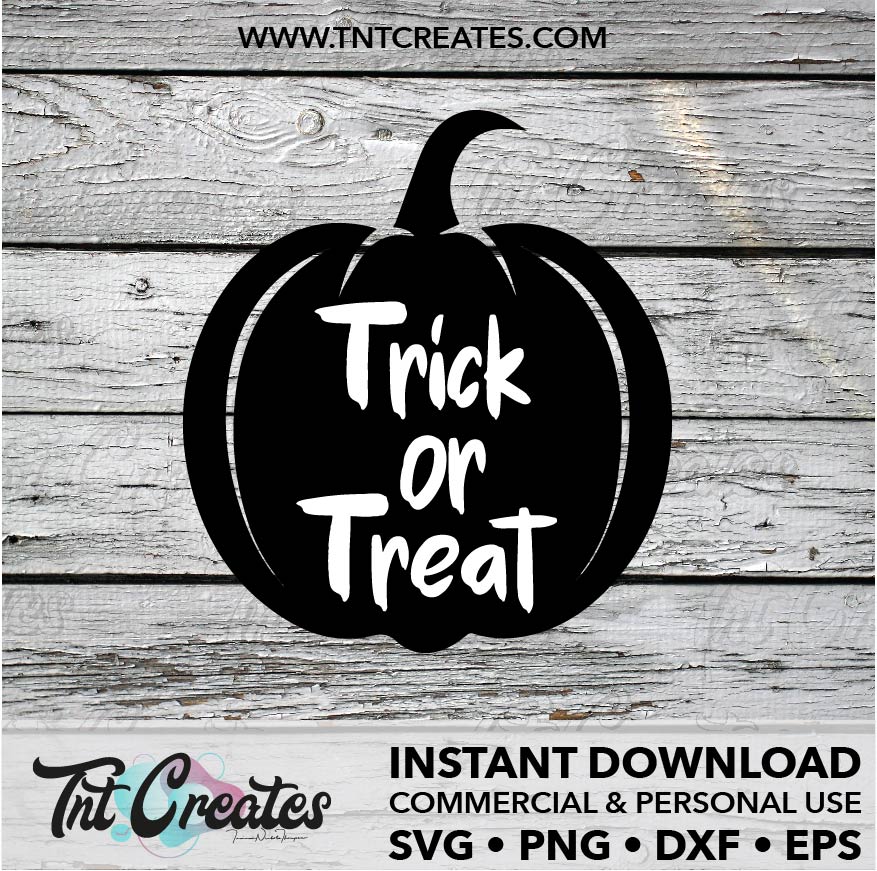 Trick or Treat Pumpkin Carving SVG, Halloween SVG Cut File for Cricut, Silhouette and Lasers